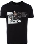 Neil Barrett Winged Horse Print T-shirt, Men's, Size: Small, Black, Cotton
