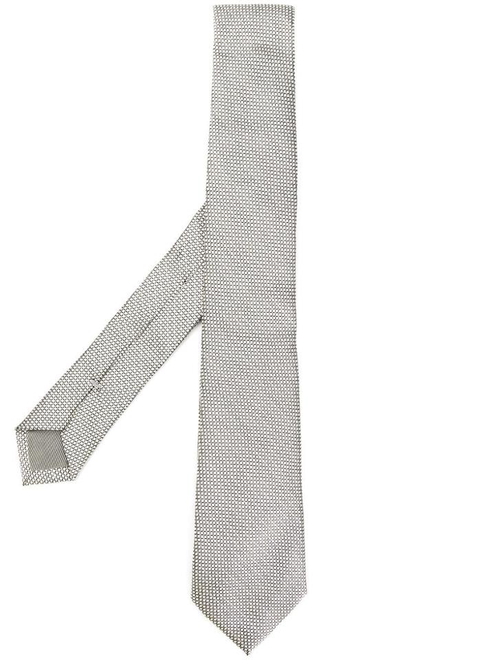 Dell'oglio Micro Patterned Tie - Grey