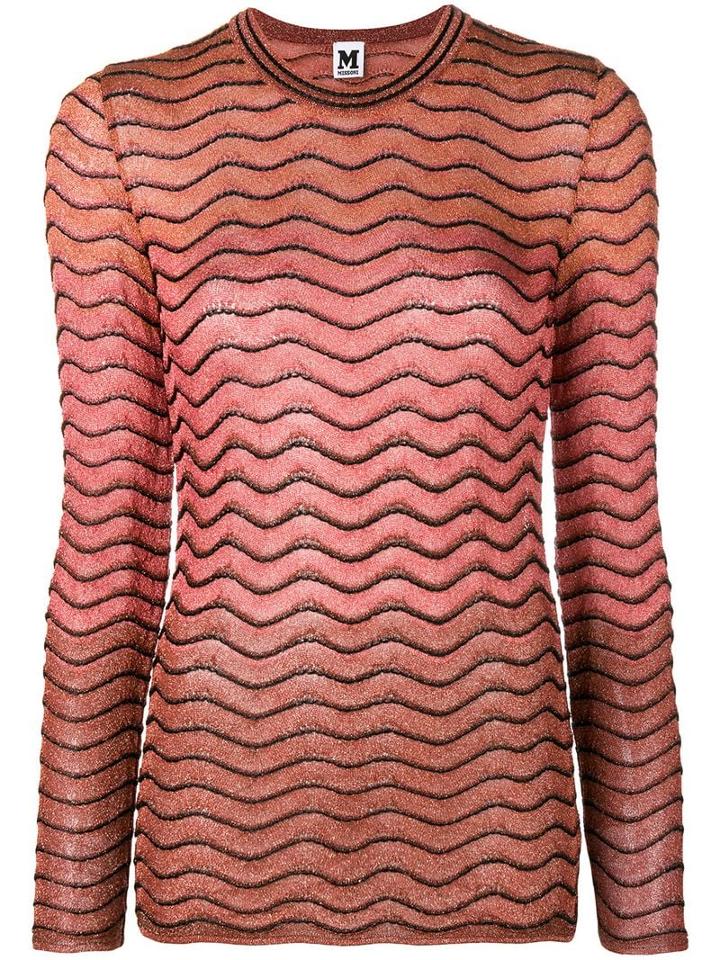 M Missoni Zigzag Pattern Jumper - Pink