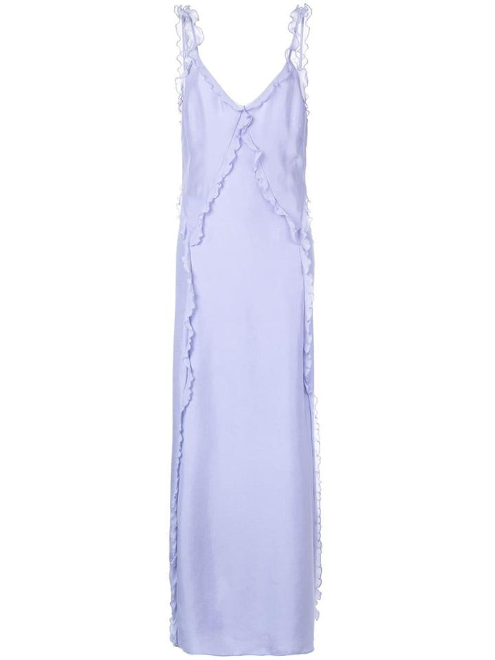 Jason Wu Ruffle Trim Long Dress - Purple