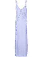 Jason Wu Ruffle Trim Long Dress - Purple