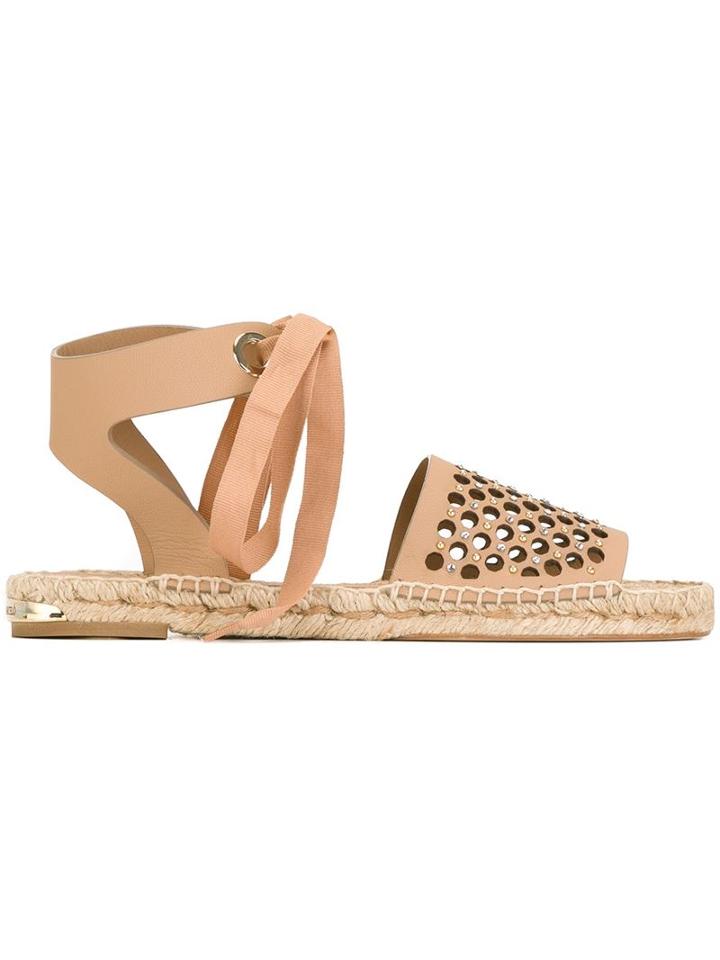 Paloma Barceló Crystal-embellished Flat Sandals