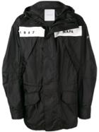 Napa Silver Logo Hooded Jacket - Black