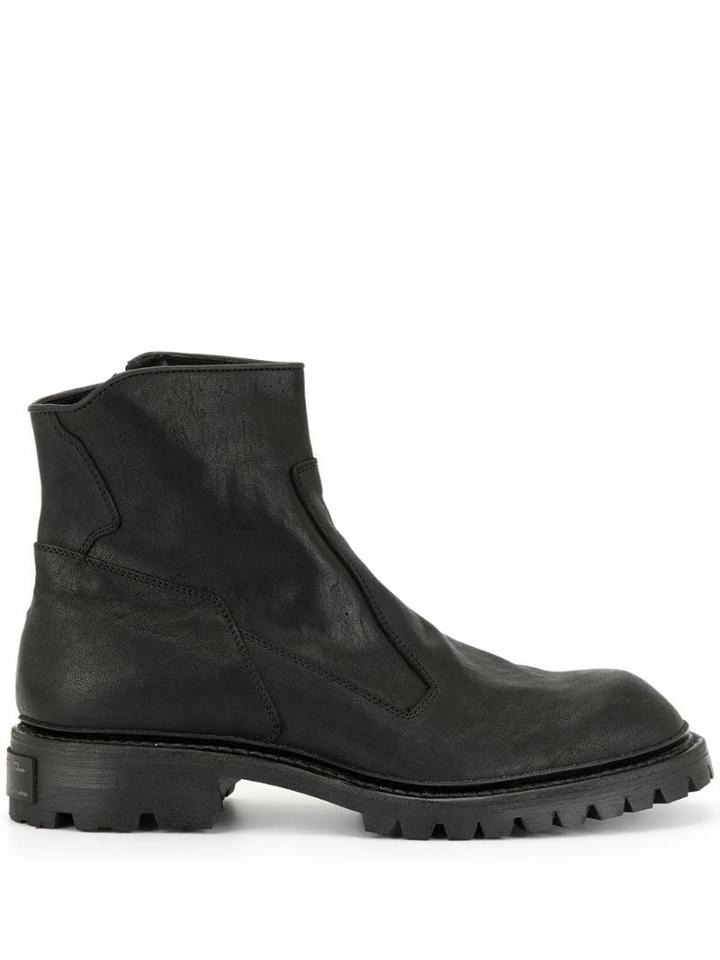 Julius Zipped Ankle Boots - Black
