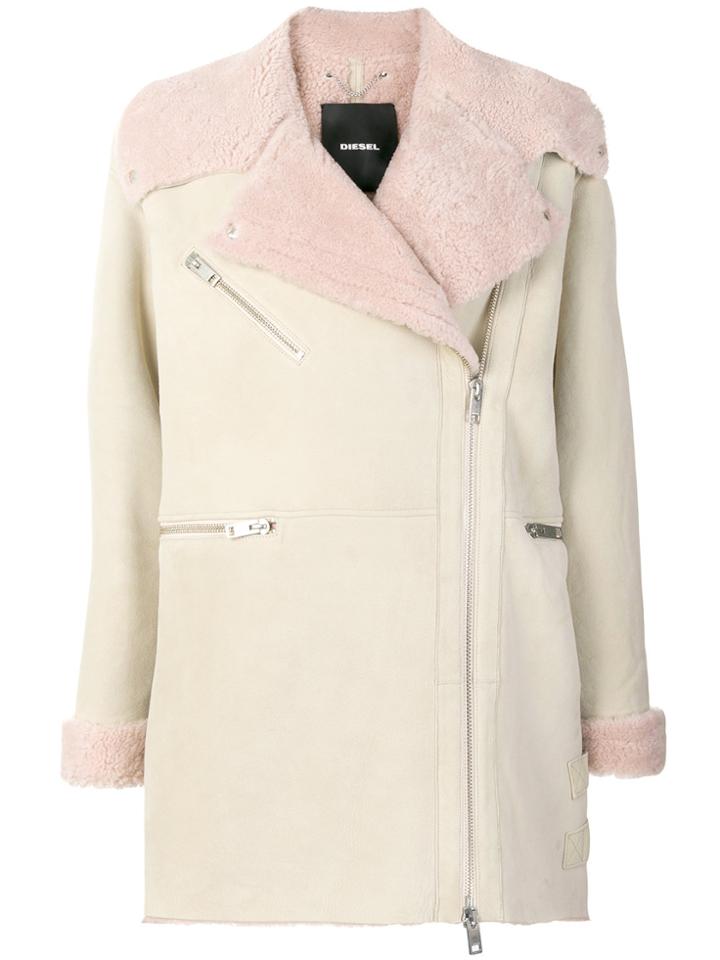 Diesel L-avier Long-line Jacket - Nude & Neutrals