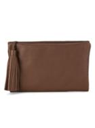 Sarah Chofakian Leather Clutch, Women's, Brown, Goat Skin