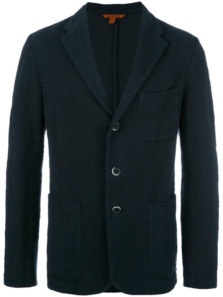 Barena Three Button Blazer, Men's, Size: 50, Blue, Cotton