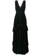 Liu Jo Tiered Long Empire Dress - Black