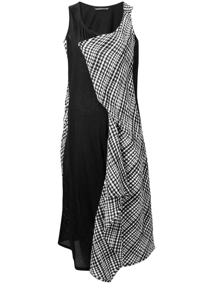Yohji Yamamoto Patchwork A-line Dress - Black