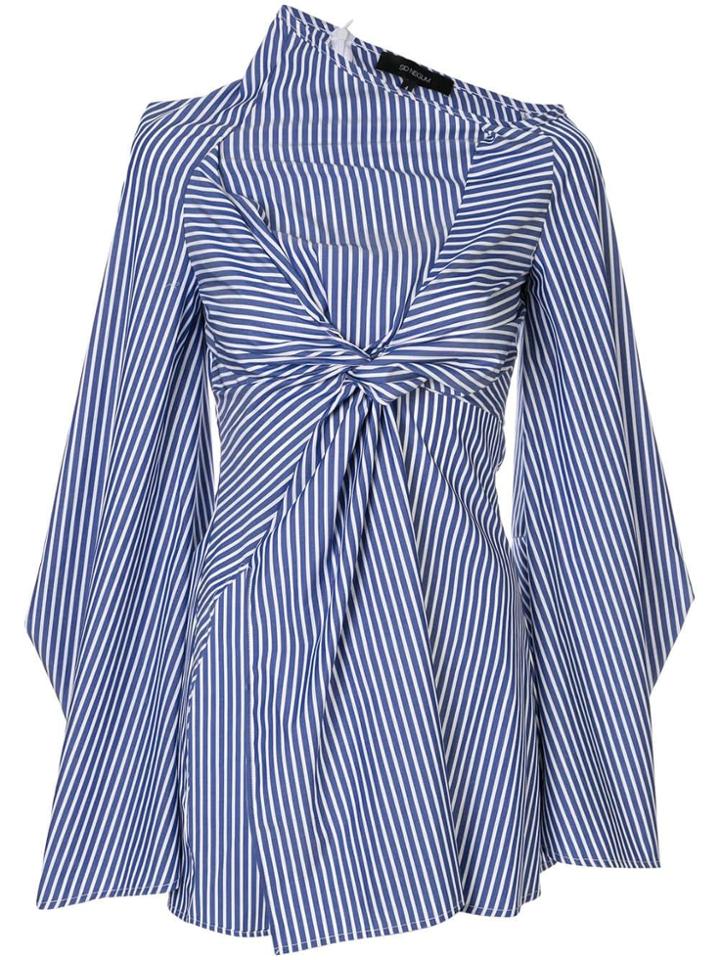 Sid Neigum Knot Detail Asymmetric Blouse - Blue