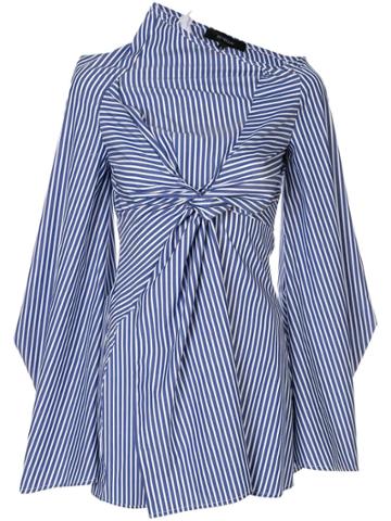 Sid Neigum Knot Detail Asymmetric Blouse - Blue