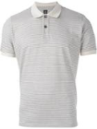 Eleventy Striped Polo Shirt, Men's, Size: Large, Nude/neutrals, Cotton