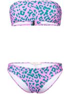 Dvf Diane Von Furstenberg Leopard Print Bikini Set - Pink