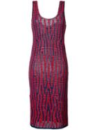 Proenza Schouler - Knit Pencil Dress - Women - Cotton/leather/polyamide/rayon - S, Blue, Cotton/leather/polyamide/rayon