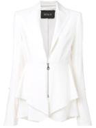 Kitx 'patch Collar' Blazer, Women's, Size: 12, White, Elastodiene/viscose/wool