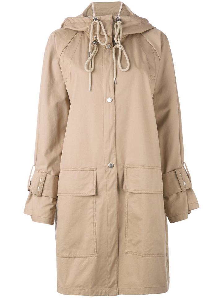 See By Chloé - Ovoid Trench Coat - Women - Cotton - 36, Nude/neutrals, Cotton
