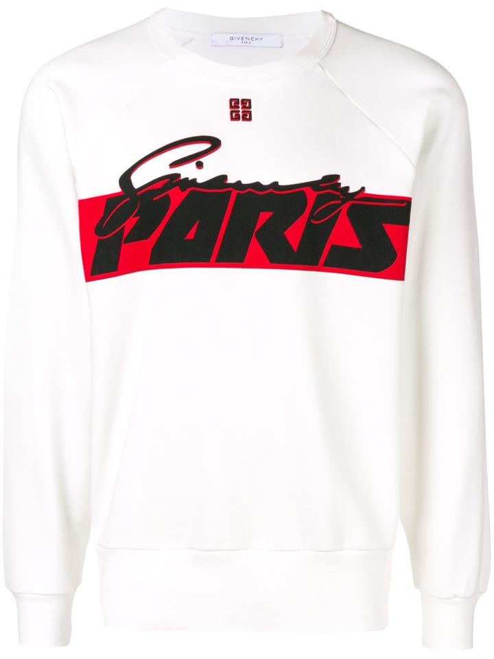 Givenchy Slogan Sweatshirt - White