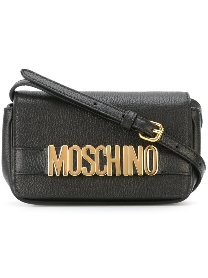 Moschino Logo Crossbody Bag - Black