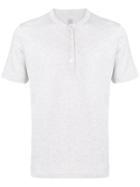 Eleventy Grandad-collar T-shirt - Grey