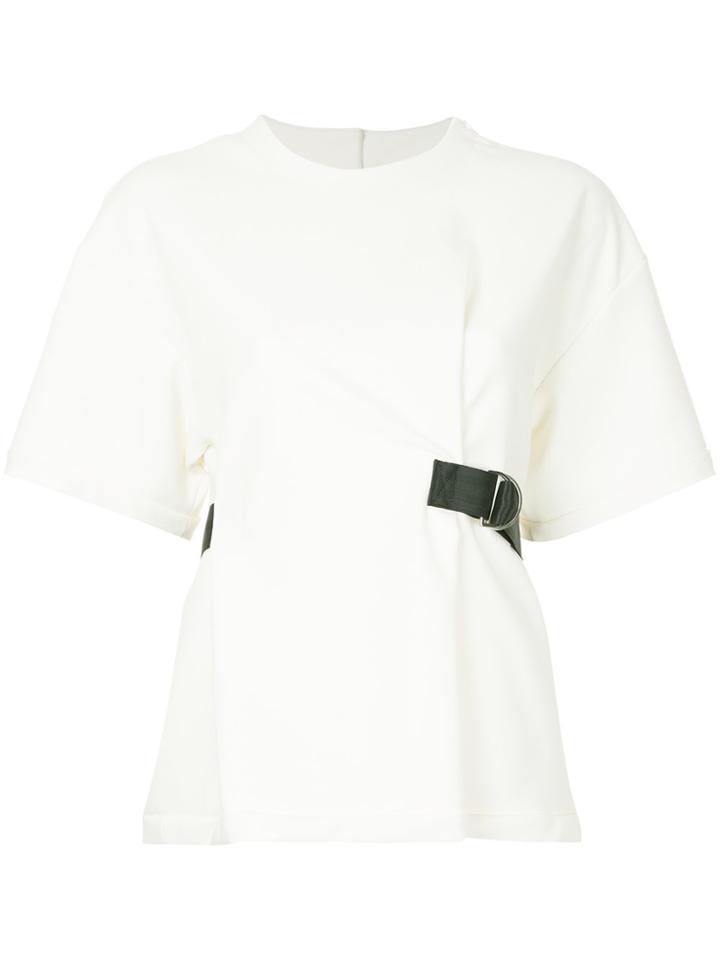 Le Ciel Bleu Contrast Strap Detail Top - White