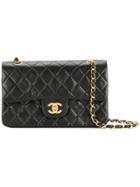 Chanel Vintage Double Flap Shoulder Bag - Black