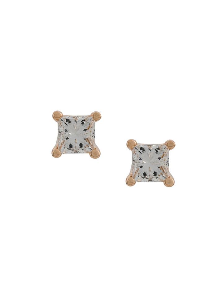 Delfina Delettrez 18kt Champagne Gold Dots Solitare Princess Diamond