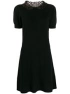 Blumarine Embroidered Detail Dress - Black