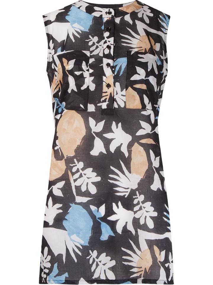 Andrea Marques Abstract Print Blouse, Women's, Size: 42, Black, Cotton