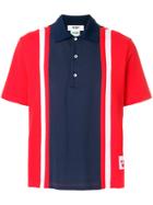 Msgm Striped Polo Shirt - Blue