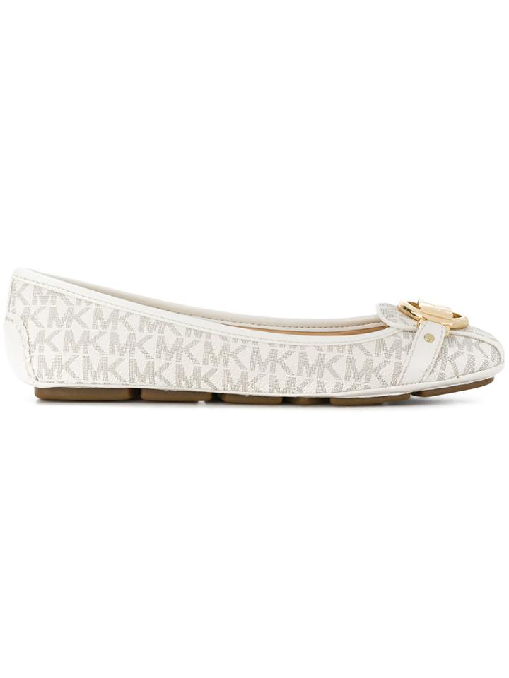 Michael Michael Kors Monogram Ballerina Flats - Nude & Neutrals