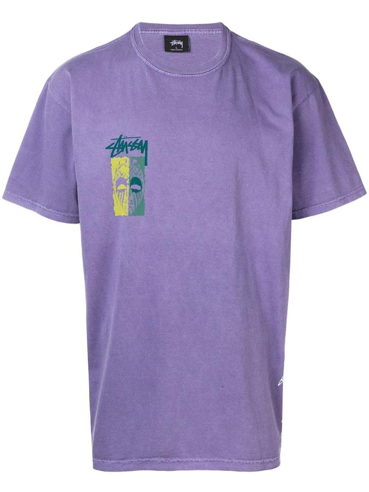 Stussy Rear Print T-shirt - Purple