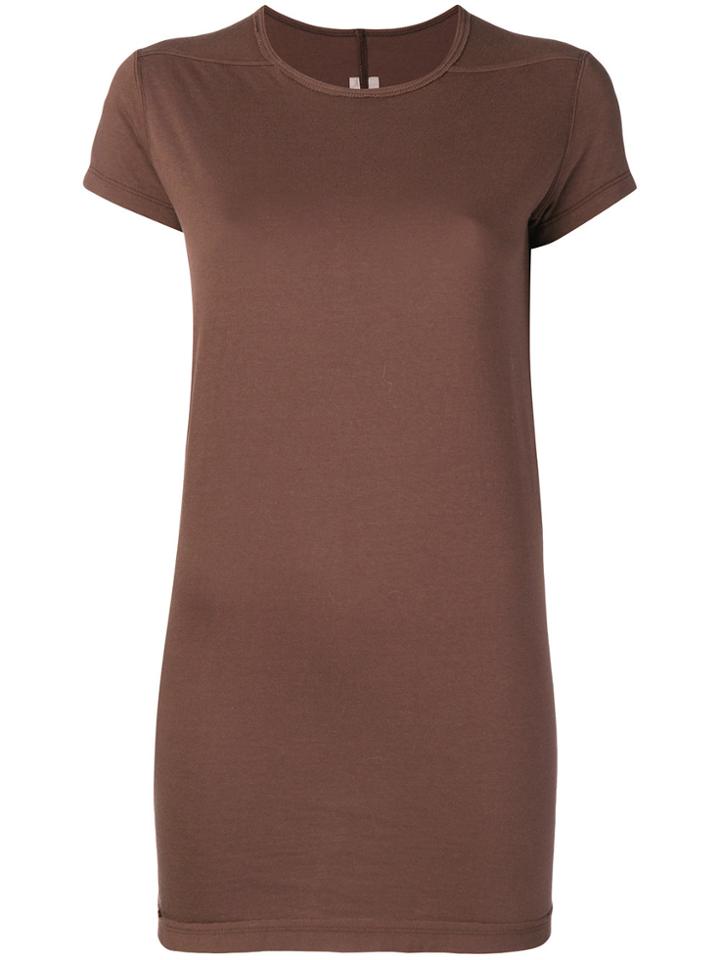 Rick Owens Long-line T-shirt - Brown