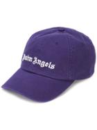 Palm Angels Logo Embroidered Cap - Pink & Purple