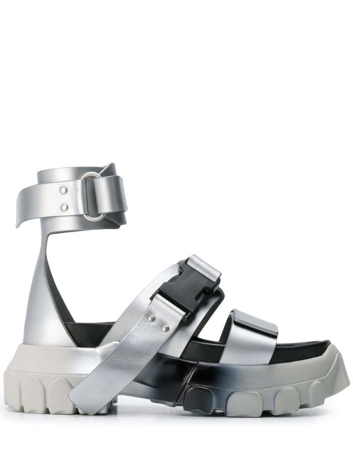 Rick Owens Larry Ankle-strap Sandals - Silver
