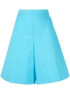 Delpozo Flared High-rise Shorts - Blue