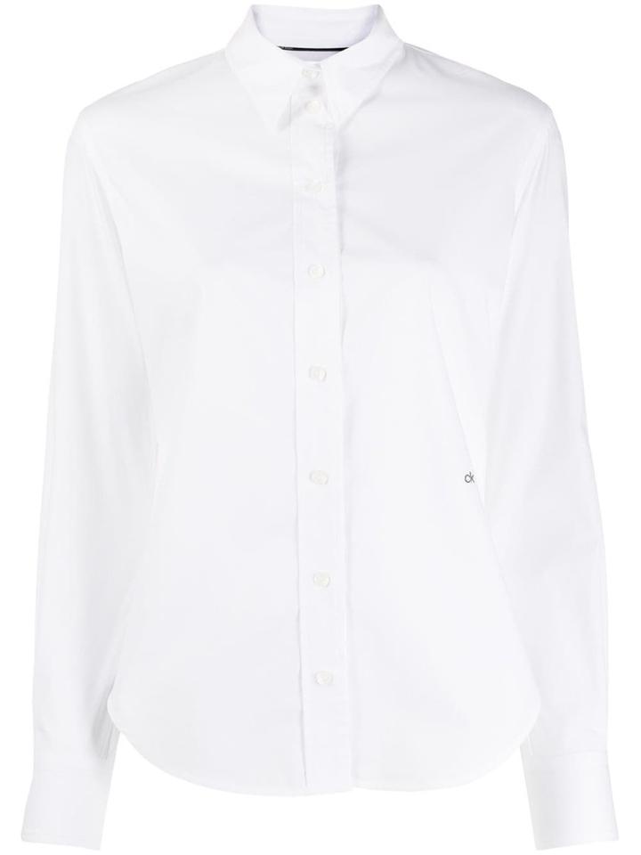 Calvin Klein Embroidered Logo Shirt - White