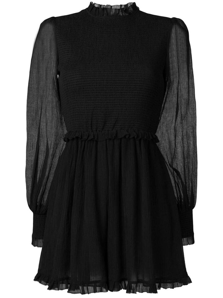 Zimmermann Sheer Sleeve Playsuit - Black