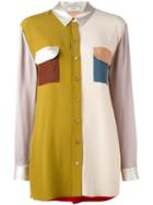 Lanvin Colour Block Shirt, Women's, Size: 40, Yellow, Silk/acetate/viscose