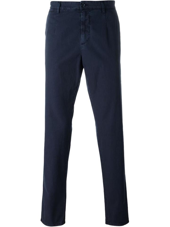Dolce & Gabbana Classic Chinos, Men's, Size: 50, Blue, Cotton