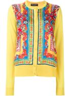 Dolce & Gabbana Carretto Siciliano Print Cardigan, Women's, Size: 40, Yellow/orange, Silk