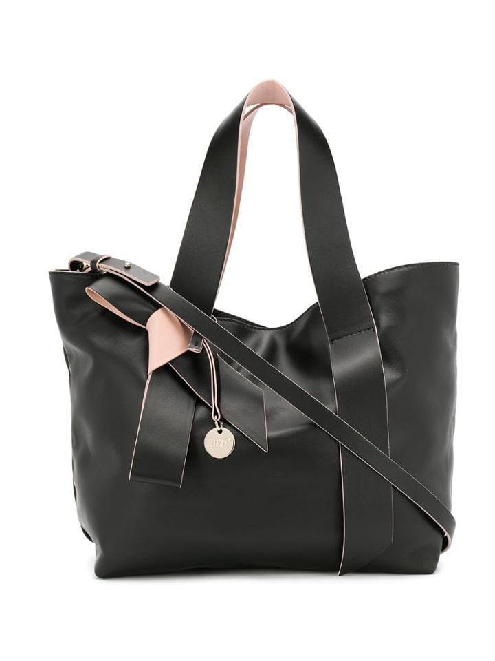 Red Valentino Red(v) Bow Detail Tote - Black
