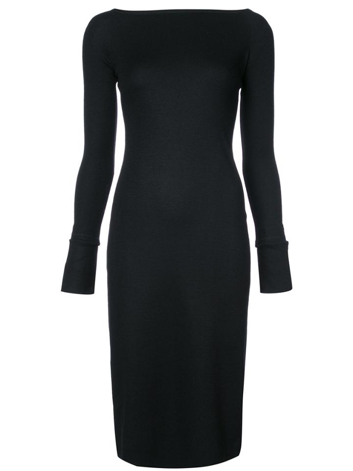 Helmut Lang Boat Neck Dress - Black