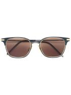 Thom Browne Eyewear Matte Navy & 18k Gold Sunglasses - Blue