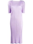 Pleats Please By Issey Miyake Micro-pleated Dress - Purple