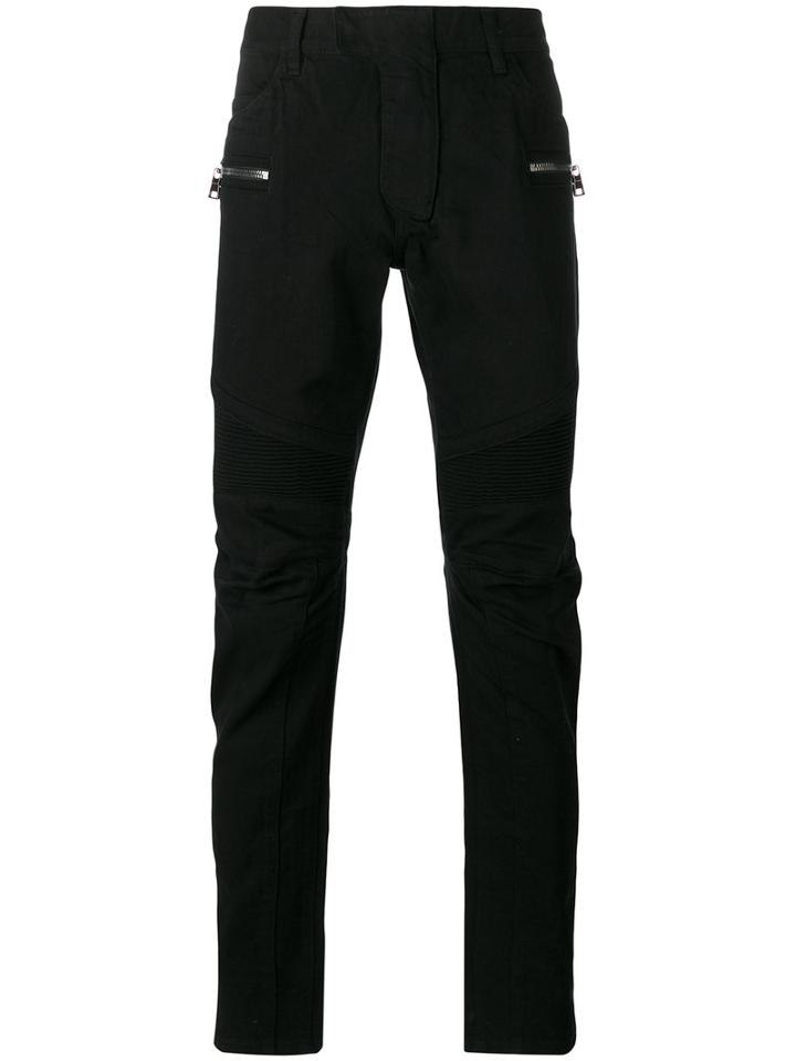 Balmain Slim-fit Jeans, Men's, Size: 35, Black, Cotton/polyurethane