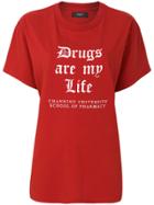 Amiri Drugs Are My Life Oversized T-shirt - Red