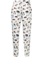 Victoria Victoria Beckham Safari Print Trousers - White