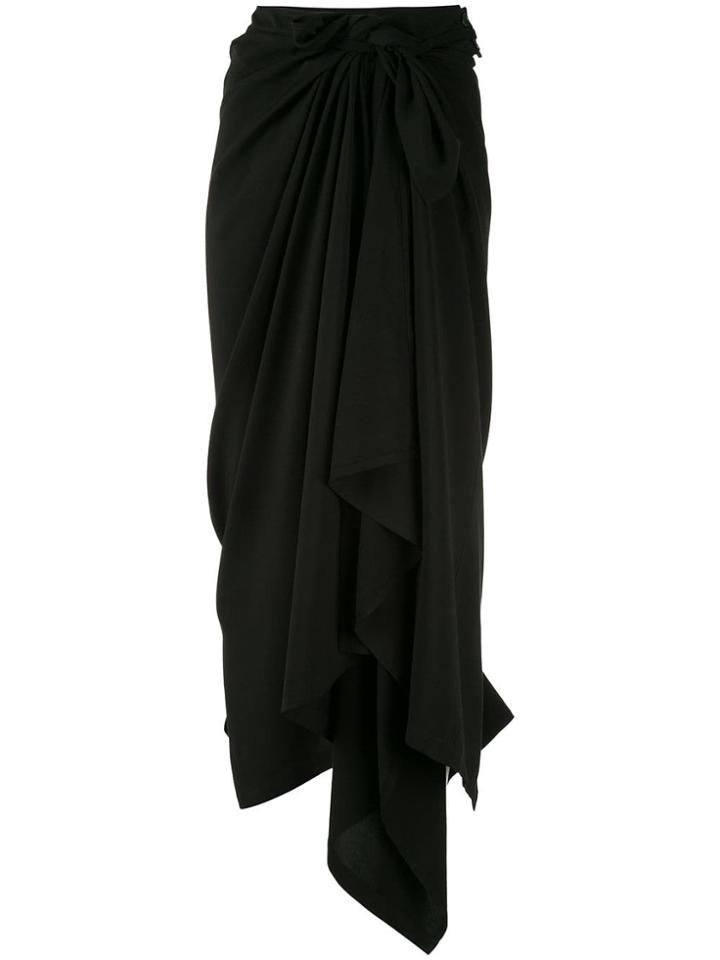 Yohji Yamamoto Wrap Asymmetry Trousers - Black