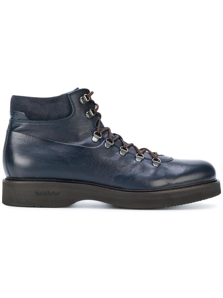 Baldinini Lace Up Ankle Boots - Blue