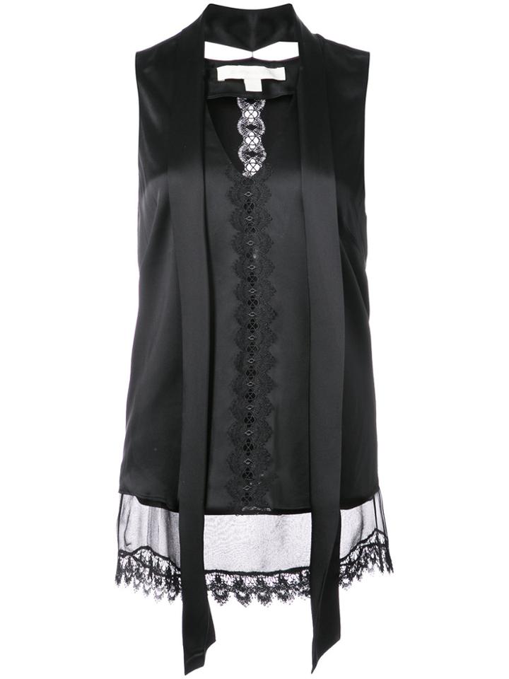 Jonathan Simkhai Crochet Detailed Blouse With Neck Tie - Black